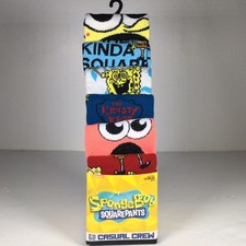 Spongebob Squarepants Casual Crew Socks Shoe Size 8-12 Unisex 6 Designs