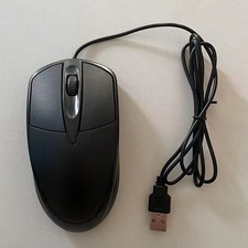 USB 2.0 Wired Scroll Wheel Black Mouse For PC Laptop Notebook Desktop