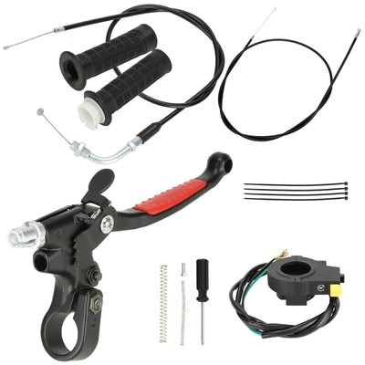 Motorized Bike Throttle Cable Handle Grip Assembly Clutch Lever