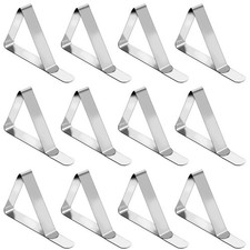 12 Pack Tablecloth Clips Stainless Steel Table Cloth Cover Clamps Picnic...