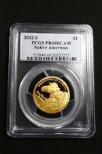 2012-S Native American Dollar. PCGS Certified PR69DCAM. #2208