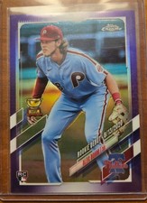 2021 Topps Chrome Update Series - Rookie Debut Alec Bohm Purple Refractor (RC)