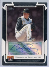 2008 Topps Baseball Series 1 2007 Highlights Auto Tom Gorzelanny HA-TG