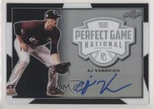 2019 Leaf Perfect Game National Showcase Metal Black 2/8 AJ Vukovich Auto nd3