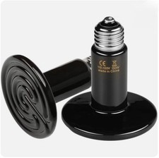 2-Pack Ceramic Heat Emitter No Light Reptile Heat Lamp Bulb for Amphibian 150W