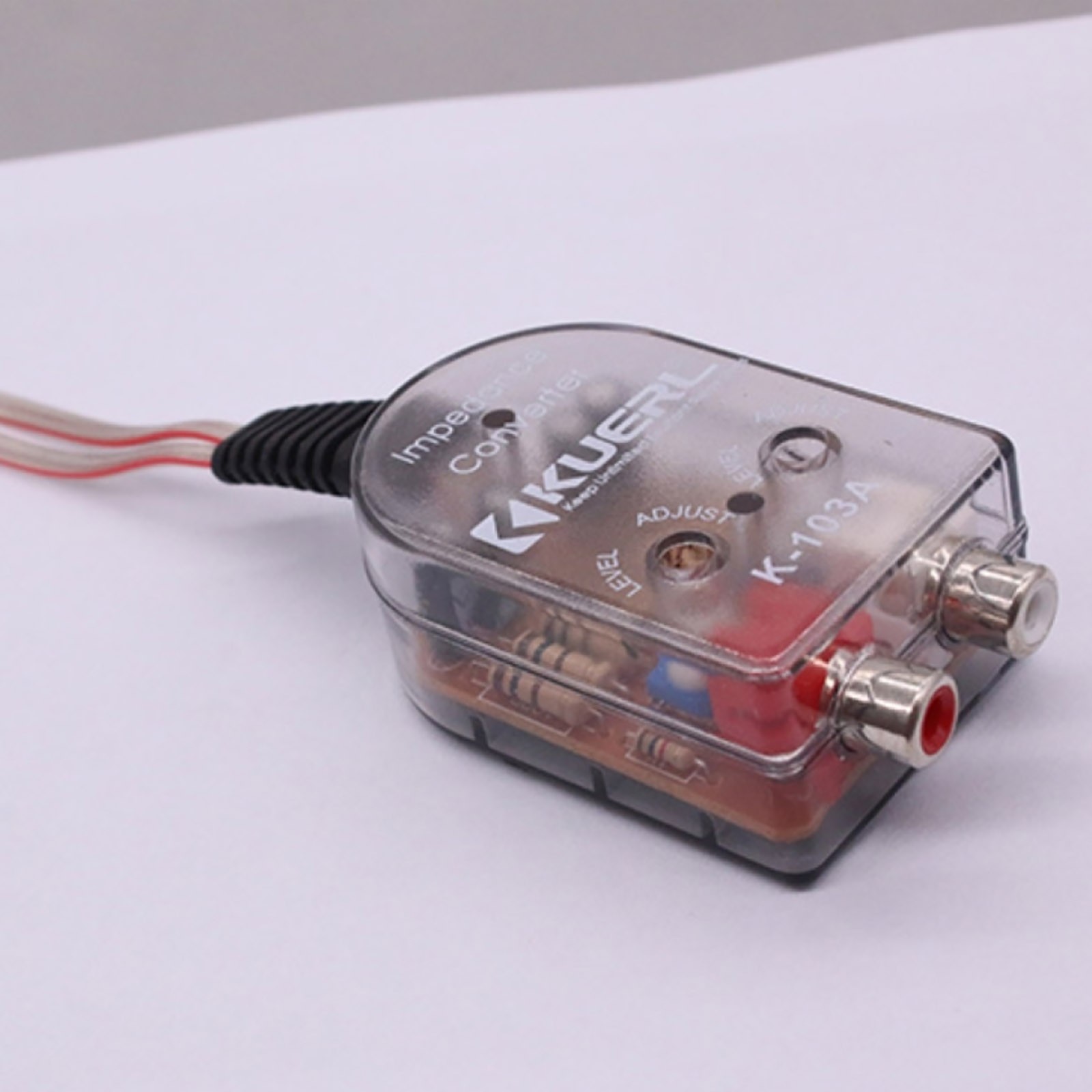 Car Stereo Radio Speaker Output High To Low RCA Cable Audio Converter Adapter