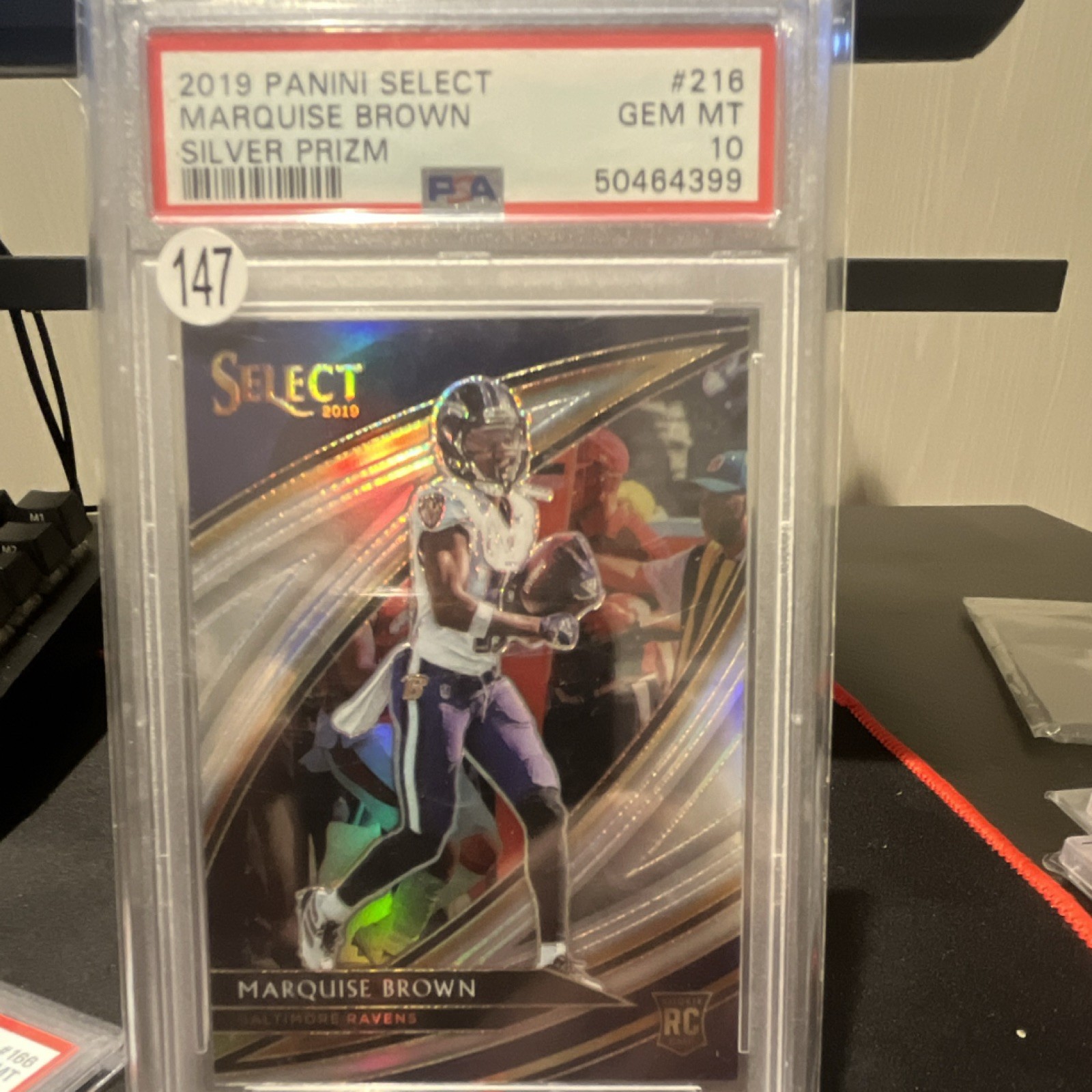 2019 Panini Select Marquise Brown Field Level Silver Prizm #216 Ravens PSA 10
