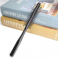 Round Massage Brush with Soft Nylon Bristles Rolled Hair