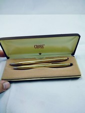 Vintage CROSS Classic Century 14K Gold Filled Ballpoint Pen Set of 2 w/ Box