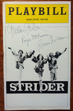 Cast signed Playbill STRIDER Helen Hayes Theatre - Roger DeKoven, Ronnie Newman