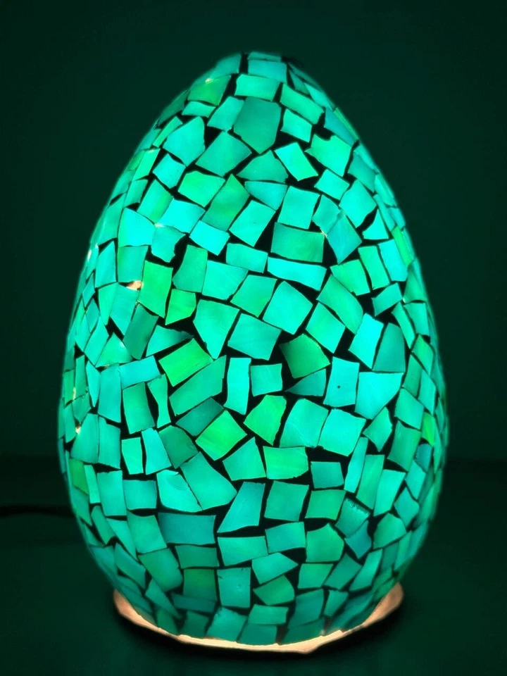 light up mosaic egg, Ceramic, blue - Image 2 of 2
