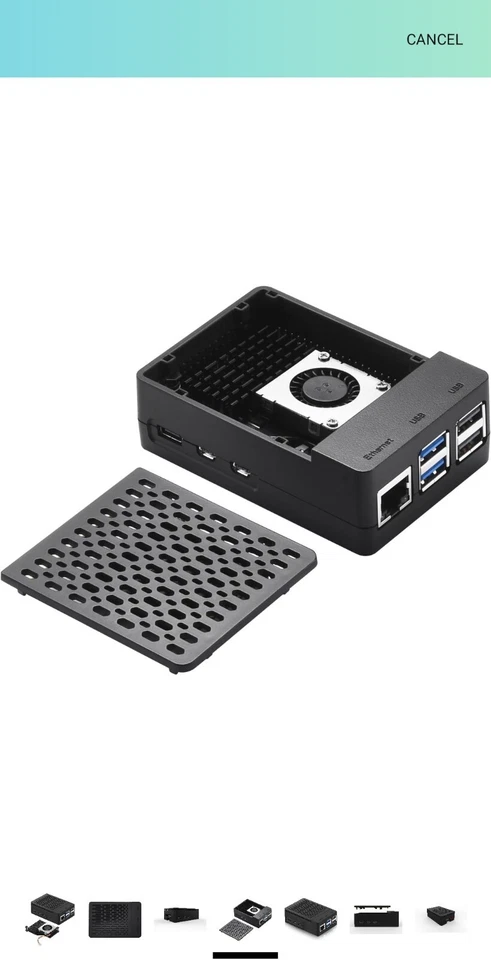 iUniker Case for Raspberry Pi 5 ABS Case with Rux Cooler & Heatsink - Image 4 of 4