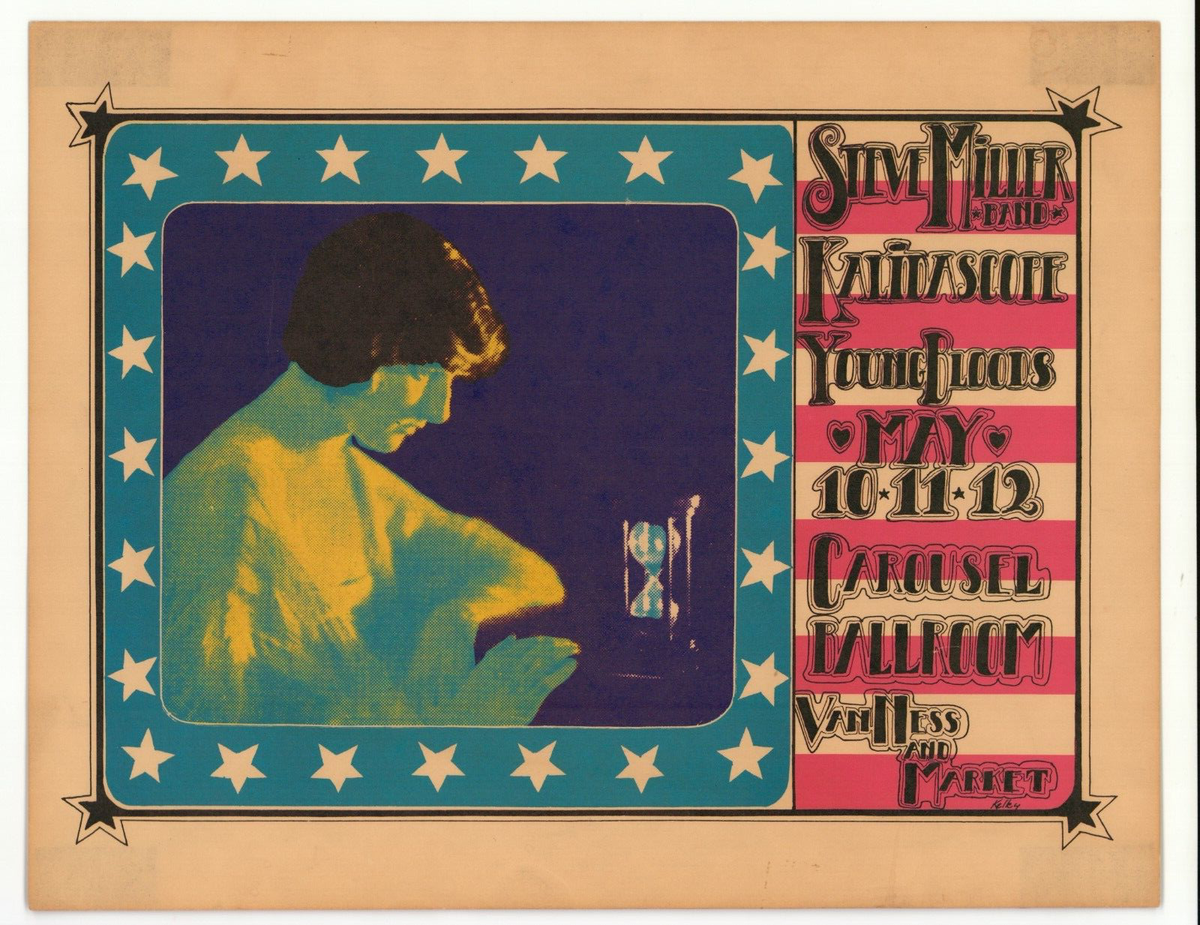 Original May, 1968 Steve Miller Band Concert Poster - Carousel