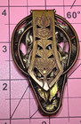 Antique Victorian Art Nouveau Coat Dress Fur Clip Citrine Glass Gold Faded Brass — photo 3