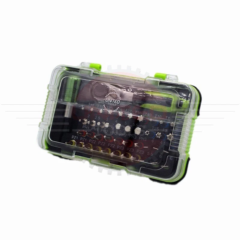 43PC Bit Set With Hex Bit Ratchet Torx Splines Hex Fine teeth, ratchet tool set - Image 2 of 4