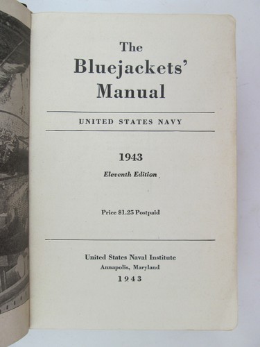 1943 The Bluejackets Manual United States Navy Eleventh Edition USN Heavy Wear - Picture 4 of 9