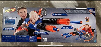 Nerf Rhino Fire N Strike Elite Dart Gun Tripod 2 Drums Complete