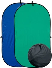 DLC 4x7 ft Chroma Key Blue/Green Reflector CK  Reversible Twist-Fold Background