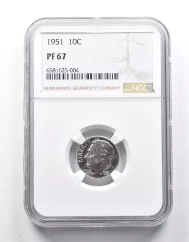 PF67 1951 Roosevelt Dime NGC *9873