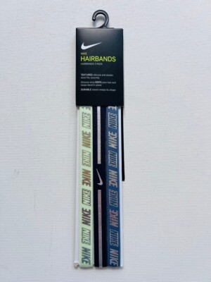 NIKE 3-Pack Metallic Headbands Grey / Navy / Green Nike Metallic 3.0 Headband - Women main image 4