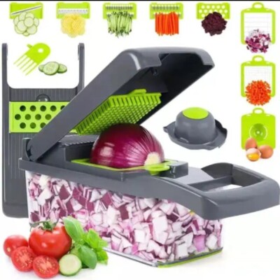 14 In 1 Vegetable Fruit Chopper Cutter Food Onion Veggie Dicer Slicer Kitchen