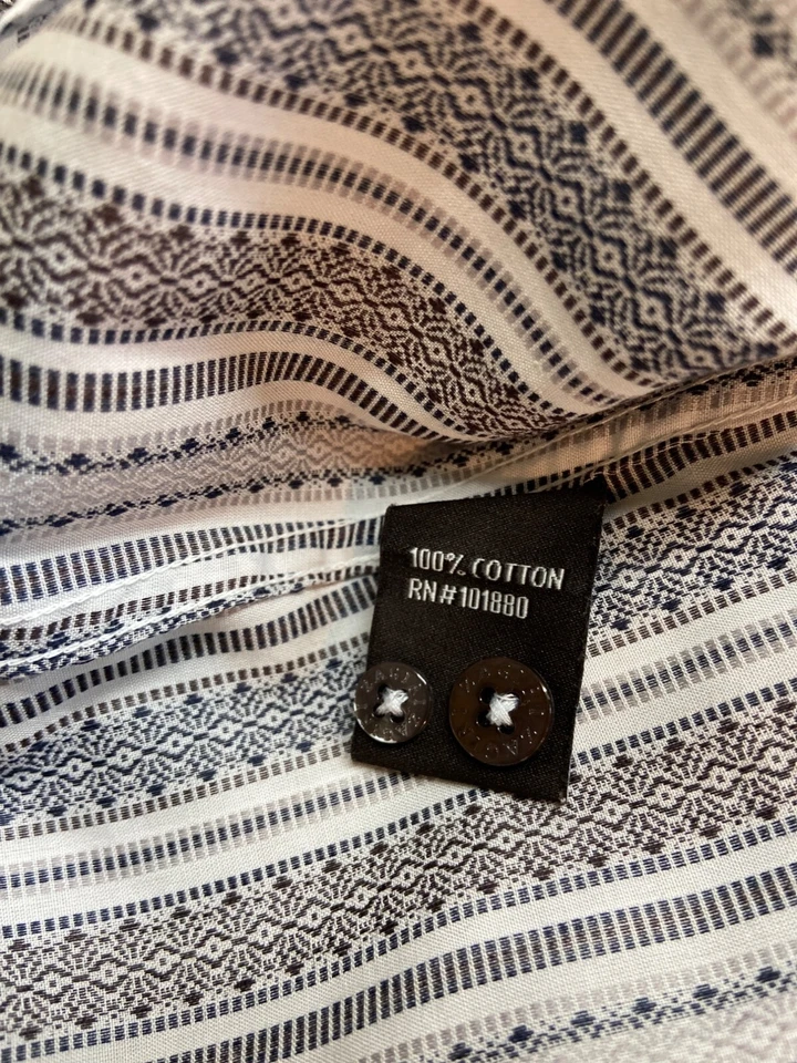 Zagiri Dress Shirt S Black White Striped Button Up Long Sleeve Corpcore Preppy - Image 4 of 4