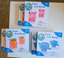Swim Armbands for Ages 3-6 Kid Arm Floaties Swimming Pool Floaties Set of 6