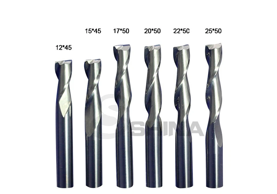 5x 6mm CNC End Mill Cutter Two Double Flute Tungsten Spiral CNC Router Bit 6*12 - Image 3 of 4