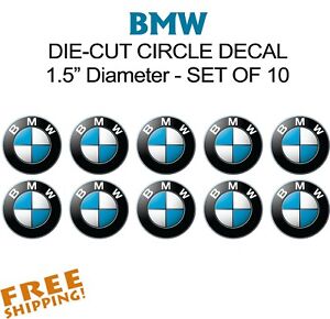 Bmw Logos Small Vinyl Decal Glossy Stickers 10 Pieces Ebay