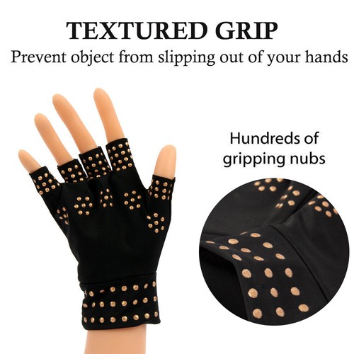 Copper Arthritis Compression Gloves Hand Support Joint Pain Relief for Men Women - 第 6/12 張圖片