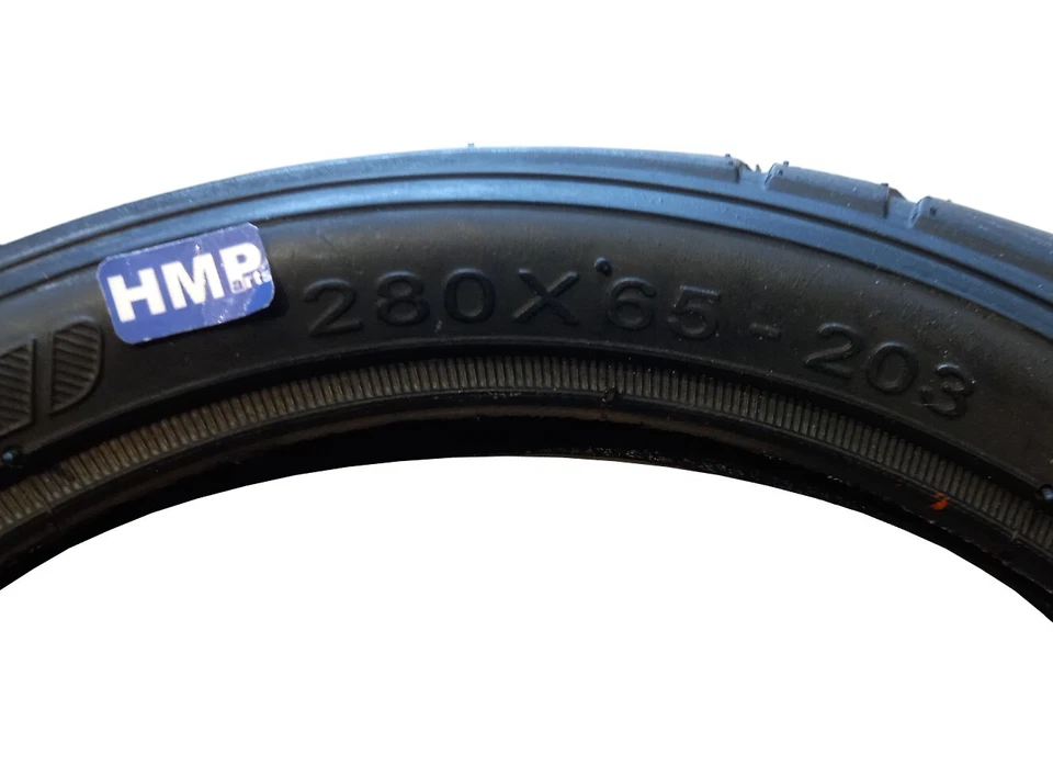 Reifen + Schlauch 280x65-203 für Kinderwagen Krankenfahrstuhl Laufrad HMParts - Bild 3 von 3