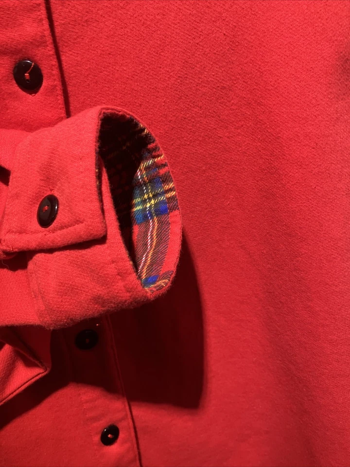 Camiseta quente Metropolitan feminina vermelha média com colarinho xadrez - Imagem 4 de 4