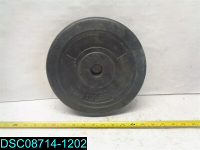 10 lbs Rubber Weight Plate Black, 1'' Bore