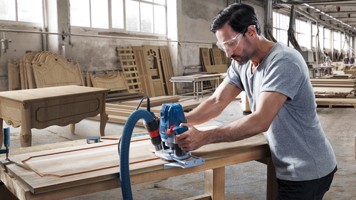 BOSCH® GOF 130 BOSCH Fresadora Superior Profesional 1300W + Accesorios 06016B... - Imagen 12 de 13