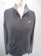 NIKE FIT DRY Size S 4-6 Womens Full Zip Stand Collar Pocket Track Jacket 999