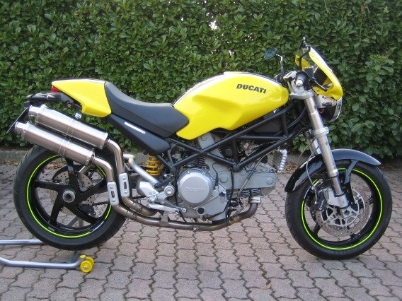 Monster S2r Ducati Monster Gialla SCARICO TERMINALI SPARK TONDO
