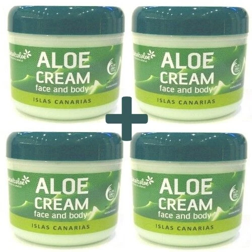 Tabaibaloe Kanarische ALOE VERA face & body CREAM Gesichtscreme SPARSET 4er Pack