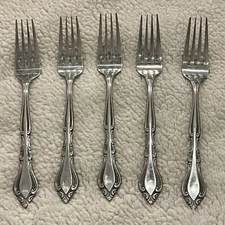 Present flatware silverware Larondine Stainless set of 5 Dinner Forks