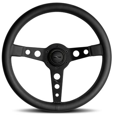 パーツ MOMO PROTOTIPO 350mm Genuine Momo Prototipo Black Edition 350mm, premium leather
