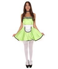Women s French Maid Costume Uniform Costumes Lime HC-1381