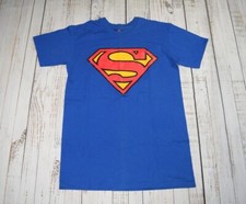 VTG 1995 DC COMICS SUPERMAN OS SLEEP SHIRT LONG DRESS FASTER THAN A BULLET 90S