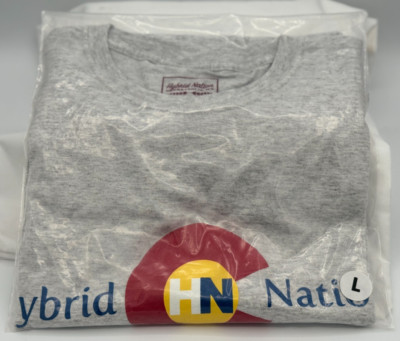 Hybrid Nation T-Shirt - Gray - Size L - New In Packaging!