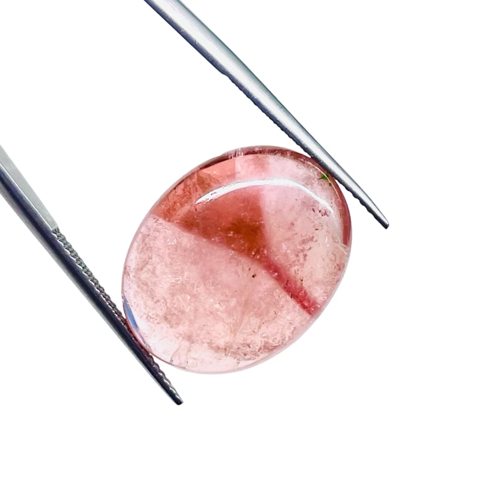 19.45 Cts Natural Tourmaline 21x16mm Bi color Cabochon Untreated Loose Gemstone - Image 4 of 4