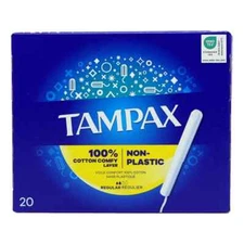 20 Tampax Regular Tampons Protection/Discretion Cardboard Applicator