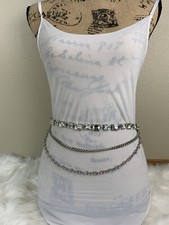 Set Of 2 Steve Madden 2 In 1 Waist accessory belts size S/MBlack/silver