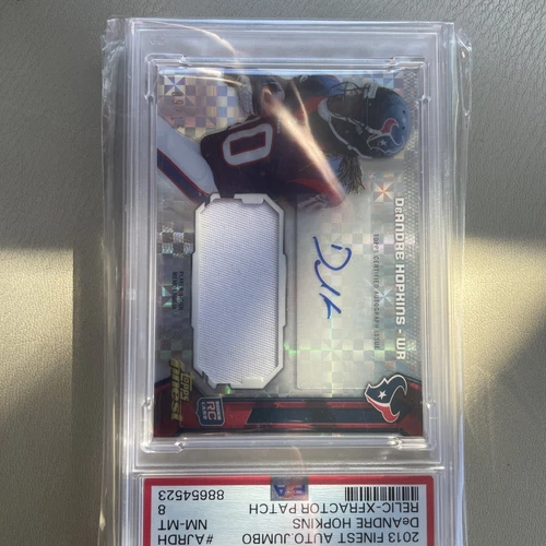 DEANDRE HOPKINS Rookie Auto 2013 Topps Finest X-Fractor PSA 8  Mint SSP /15🔥