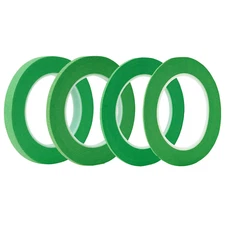 4 Rolls Fine Line Tape(Green), Fineline Masking Tape in 1/16, 1/8, 1/4 and 1/2 I