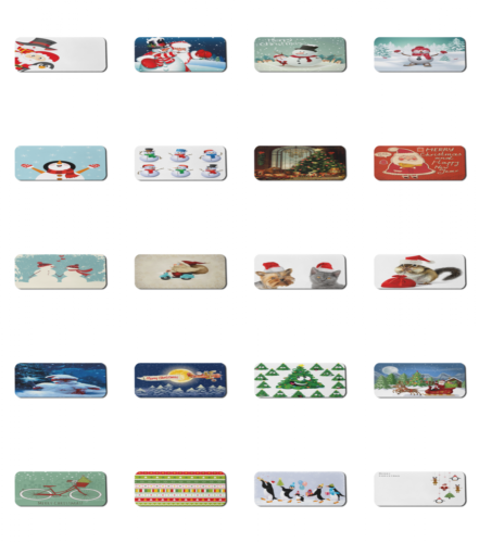 Tapis de souris rectangle neige antidérapant Ambesonne Noël, 31" x 12" taille de jeu - Photo 1 sur 123