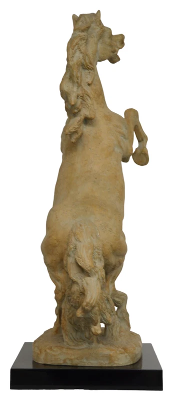 Cavallo Statua Scultura Zaccagnini Ceramica Anticata Soprammobile Arte Moderna, fotografia 4 di 9