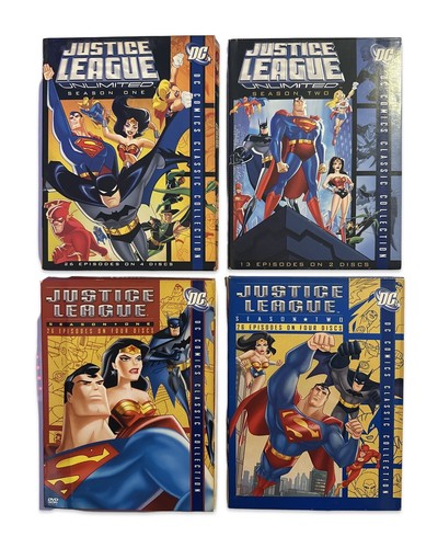 Justice League Complete Series Seasons 1 &2 + Justice League Unlimited 1 & 2 DVD
